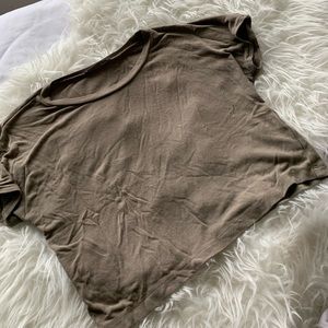 Olive Zara cropped T shirt
